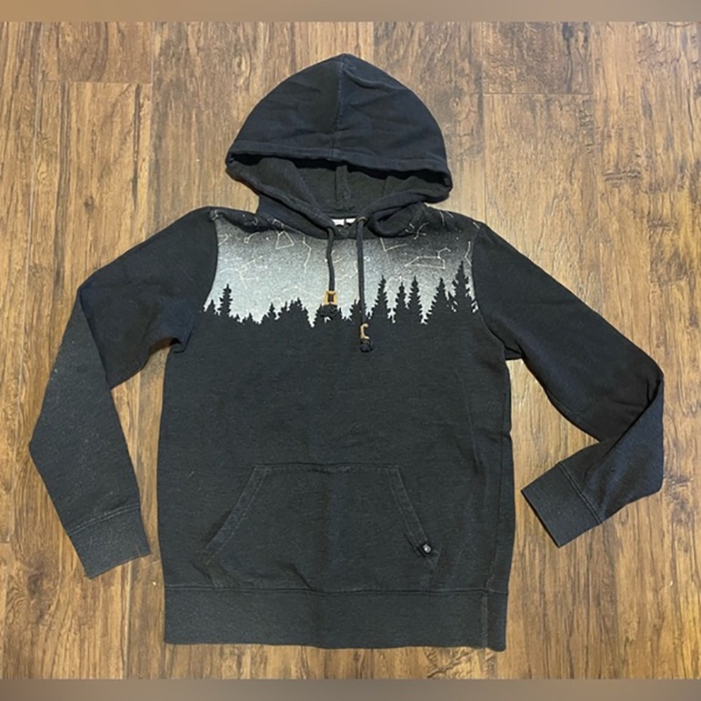 Forest Graphic Black Hoodie